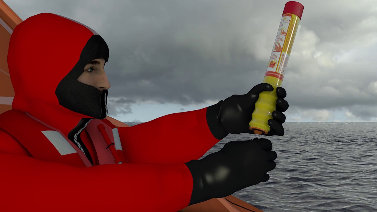 Pains Wessex Red Parachute Rocket Training Animation