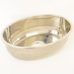 Sink Oval Polished Stainless Steel