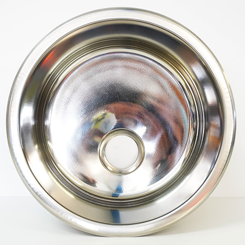Sink Cylindrical Polished Stainless Steel