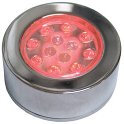 12V LED Dual Red and White Led Stainless Steel Light