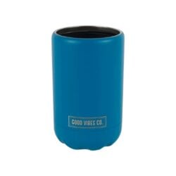 Good Vibes Co. Can Cooler - Peacock Blue