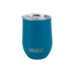 Good Vibes Co. Wine Tumbler - Peacock Blue